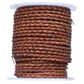 (906) 3 мм, Антик красно-коричневый матовый, шнур плетеный