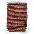 (906) 4 мм, Антик красно-коричневый Матовый, шнур плетеный