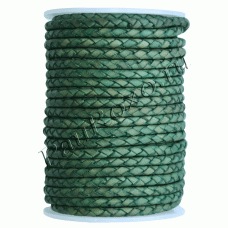 (926) 4 мм, Антик зеленый Матовый, шнур плетеный