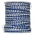 (131/108) 3 мм, синий / белый (blue/white), шнур плетеный