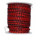 (102/107) 3 мм, черный / красный (black/red), шнур плетеный