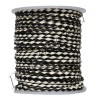 (102/108) 3 мм, черный / белый (black/white), шнур плетеный