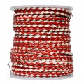 (107/108) 3 мм, красный / белый (red/white), шнур плетеный