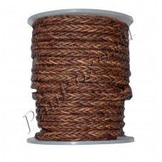 (903) 8 нитей, Антик коричневый матовый, шнур плетеный