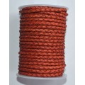 (907) 4 мм, Антик красный Матовый, шнур плетеный