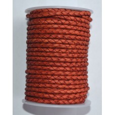 (907) 4 мм, Антик красный Матовый, шнур плетеный