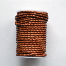 (901) 4 мм,  Антик натуральный матовый, шнур плетеный