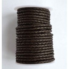 (103.Mat) 4 мм,  темно-коричневый матовый (dark brown matt), шнур плетеный