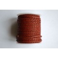 (106.Mat) 3 мм, красно-коричневый матовый (tan matt), шнур плетеный