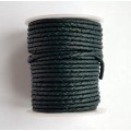 (125.Mat) 3 мм, темно-зеленый матовый (dark green matt), шнур плетеный