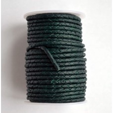 (125.Mat) 4 мм, темно-зеленый матовый (dark green matt), шнур плетеный