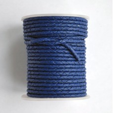 (131.Mat) 3 мм, темно-синий матовый (blue matt), шнур плетеный