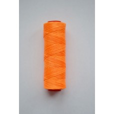 (0765 neon orange) 1мм, нить вощеная плоская / полиэстер, 100м 